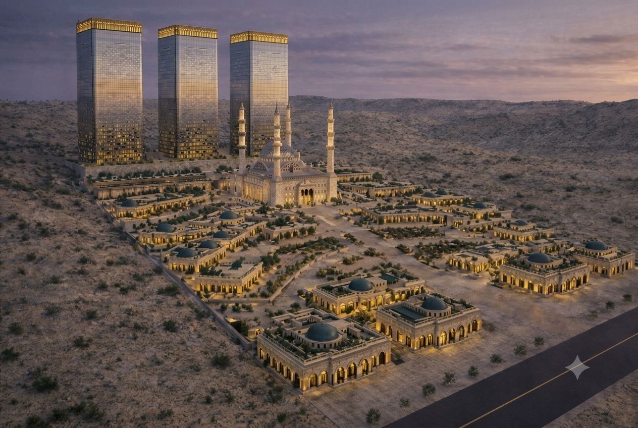 منظر جوي لمشروع الشبيلي وأهل البيت